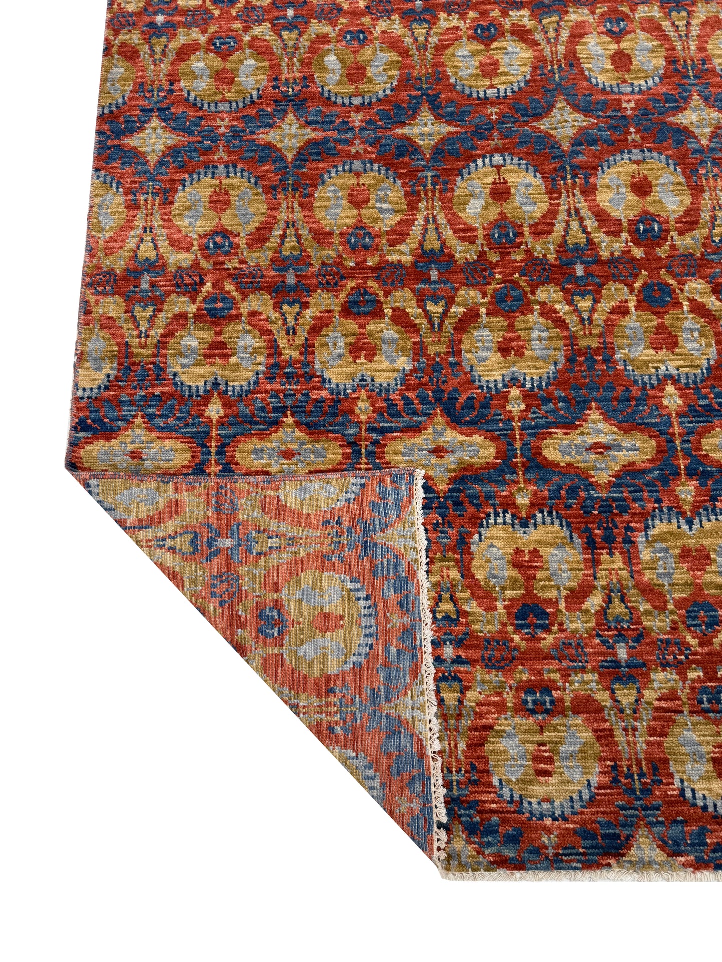 Artisan Samara Rust Ivory Transitional Knotted Rug