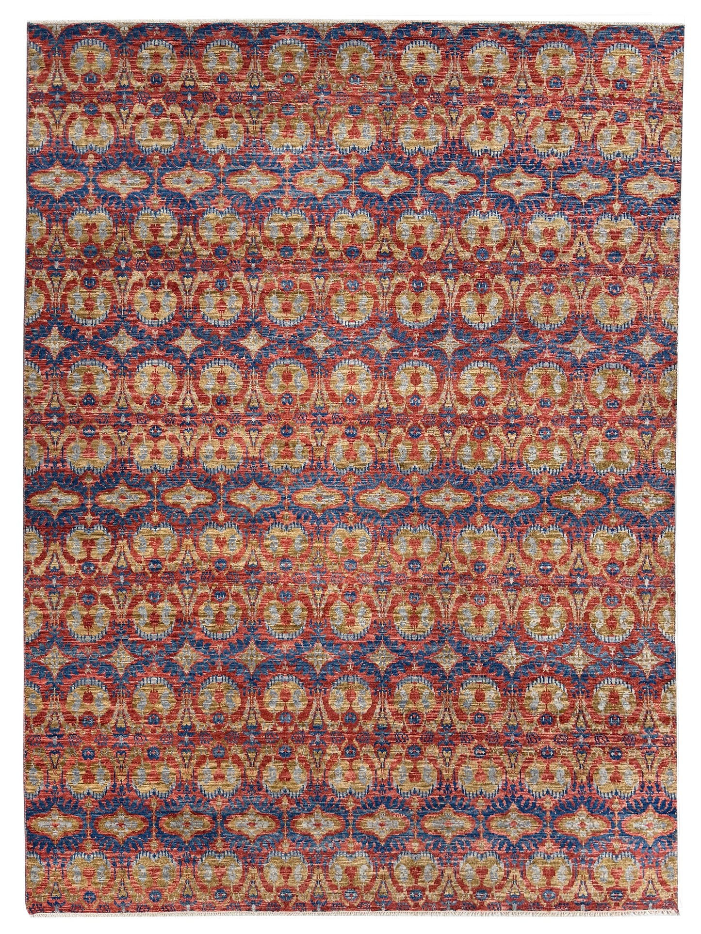 Artisan Samara Rust Ivory Transitional Knotted Rug
