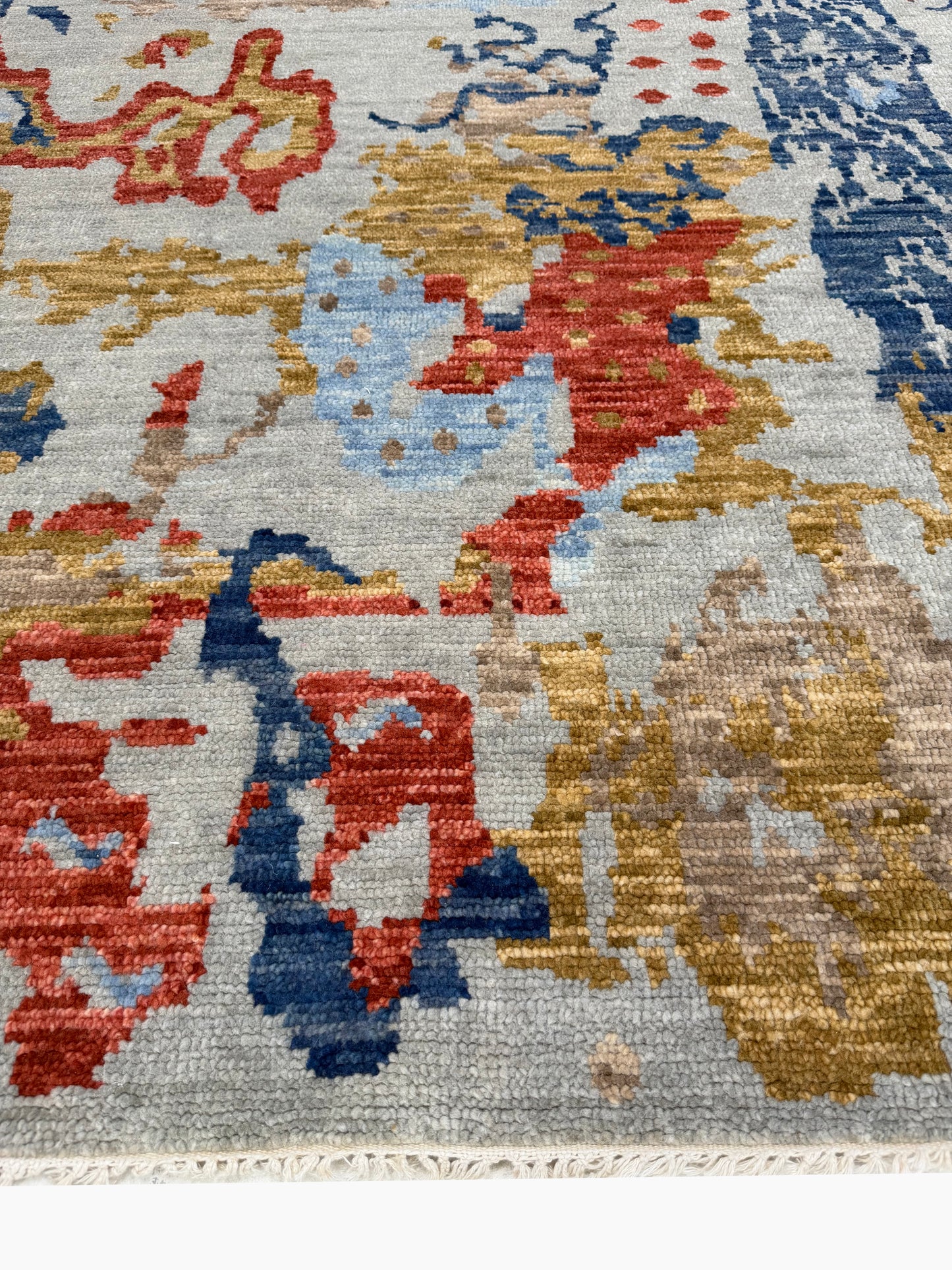 Artisan Samara Silver Multi Transitional Knotted Rug