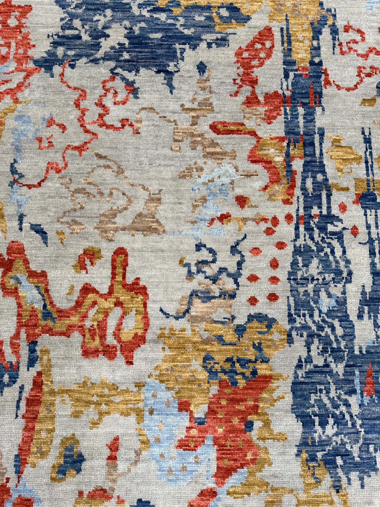 Artisan Samara Silver Multi Transitional Knotted Rug