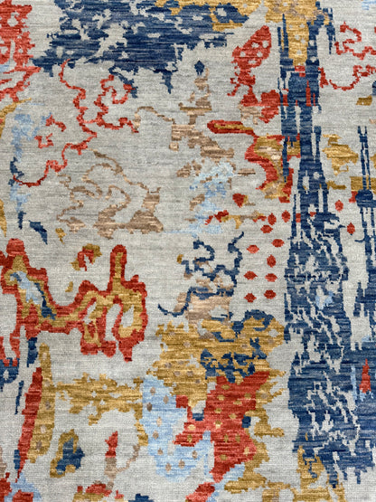 Artisan Samara Silver Multi Transitional Knotted Rug