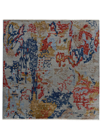 Artisan Samara Silver Multi Transitional Knotted Rug