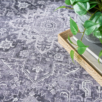 Nourison Home Nourison Washables  Charcoal Grey  Traditional