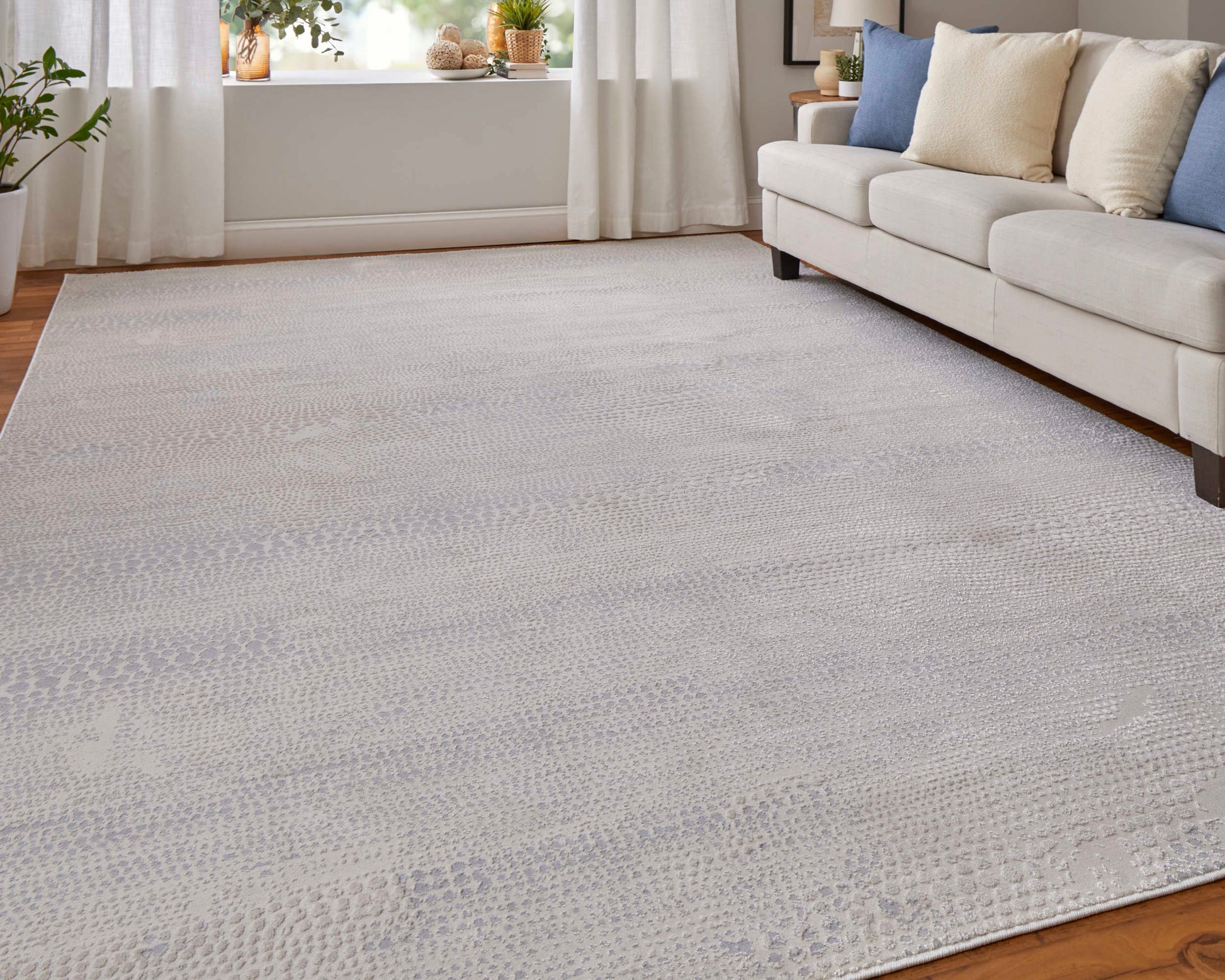 Feizy Prasad 39N8F Ivory Gray Modern/Casual Rug - Rugs - Feizy - Atlanta Designer Rugs