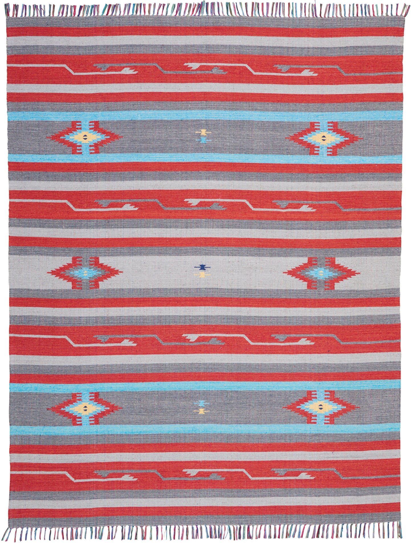 Nourison Home Baja  Grey Red  Transitional