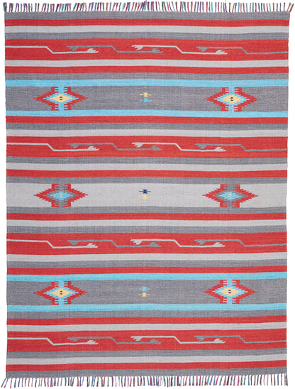 Nourison Home Baja  Grey Red  Transitional