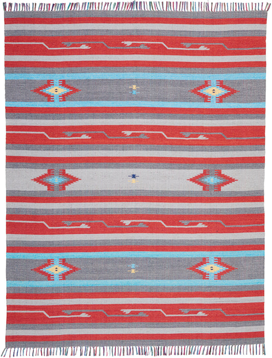 Nourison Home Baja  Grey Red  Transitional