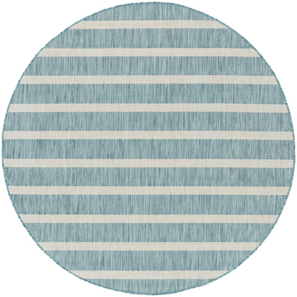 Nourison Home Positano POS03 Aqua Ivory Contemporary Power-loomed Rug