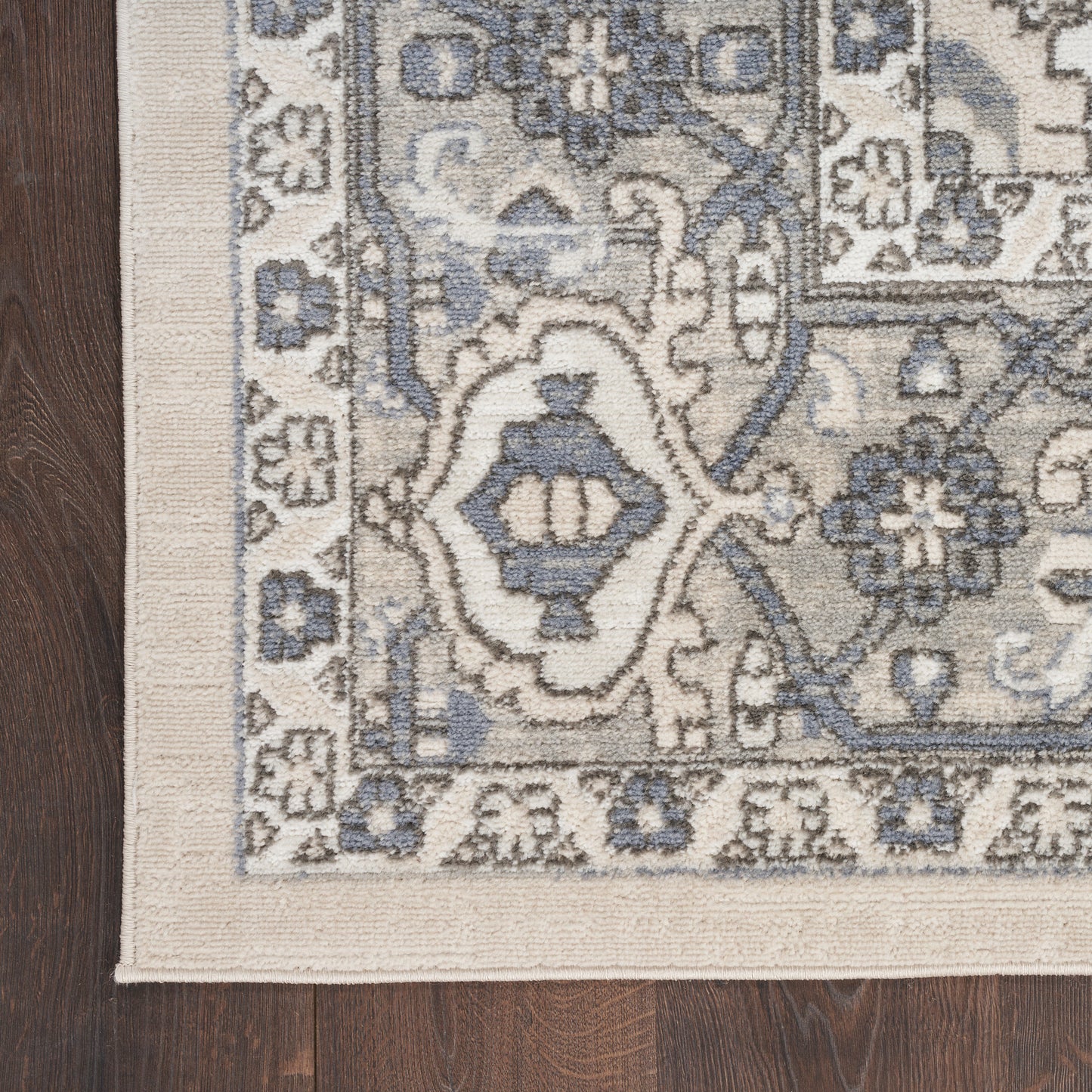 Nourison Home Quarry  Ivory Blue  Transitional