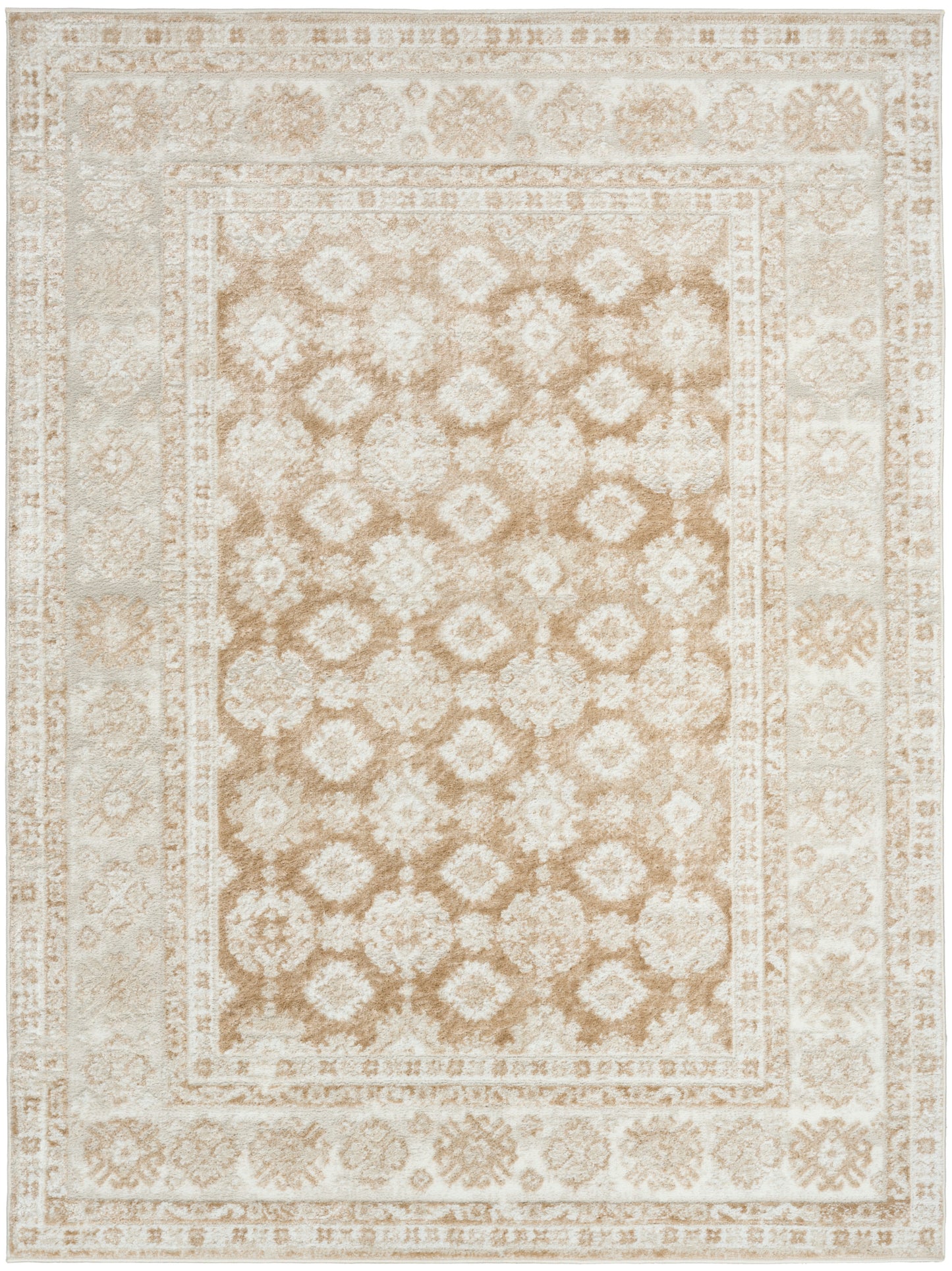 Nourison Home Dekor DEK02 Cream Beige Traditional Machine Woven Rug