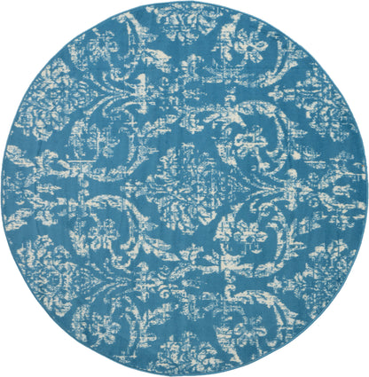 Nourison Home Jubilant JUB09 Blue Transitional Power-loomed Rug