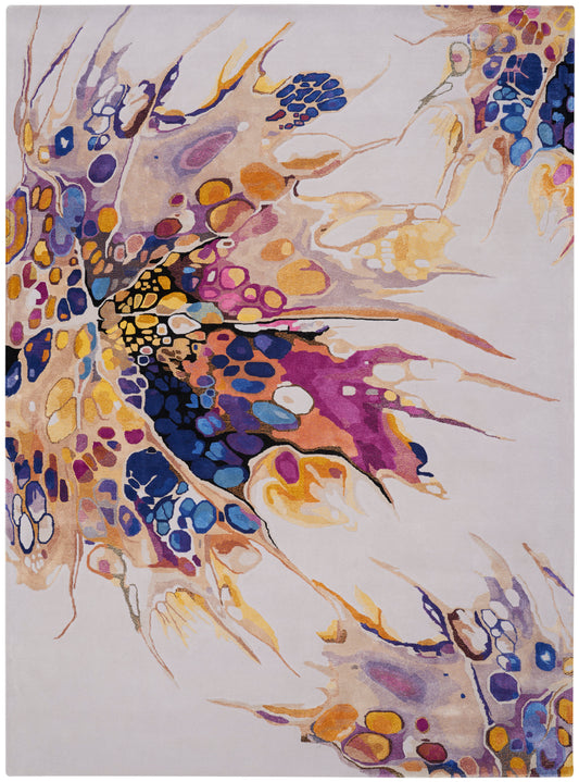 Nourison Home Prismatic  Grey Lilac Multi  Contemporary