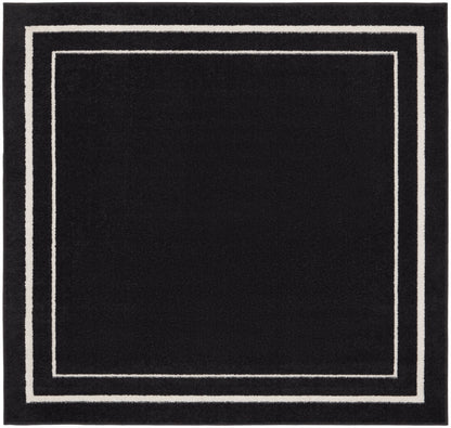 Nourison Home Nourison Essentials NRE02 Black Ivory Contemporary Power-loomed Rug