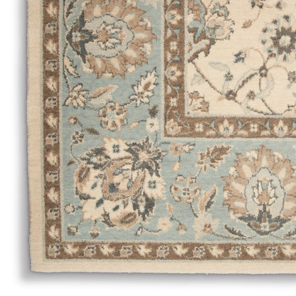Nourison Home Living Treasures  Ivory Aqua  Traditional