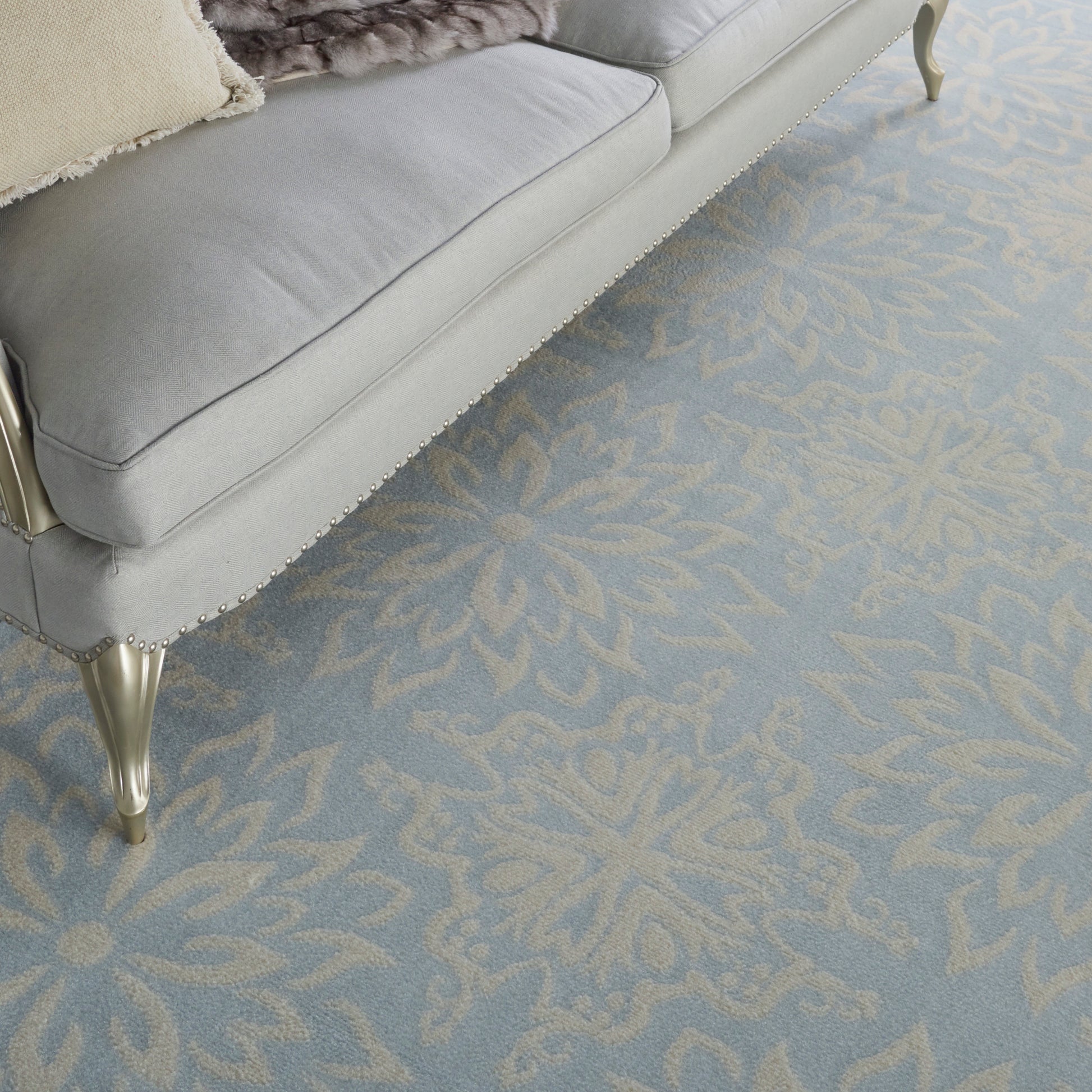 Nourison Home Jubilant  Ivory Light Blue  Transitional