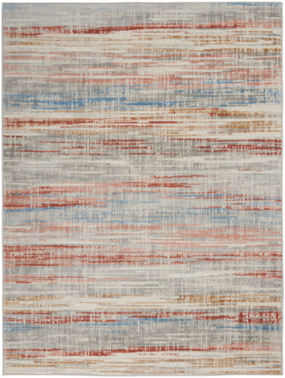 Nourison Home Elation ETN01 Ivory Multicolor Contemporary Power-loomed Rug