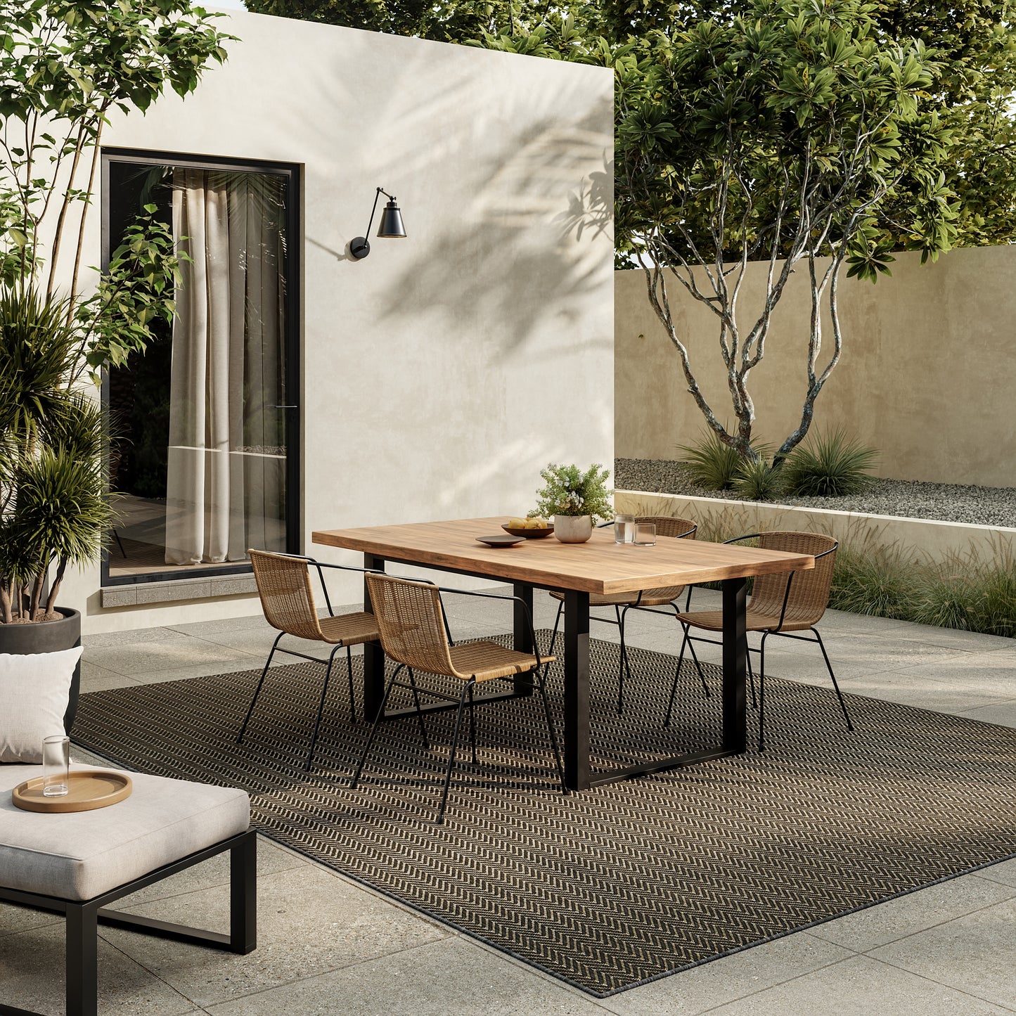 Nourison Home Horizon Indoor/Outdoor  Charcoal  Contemporary