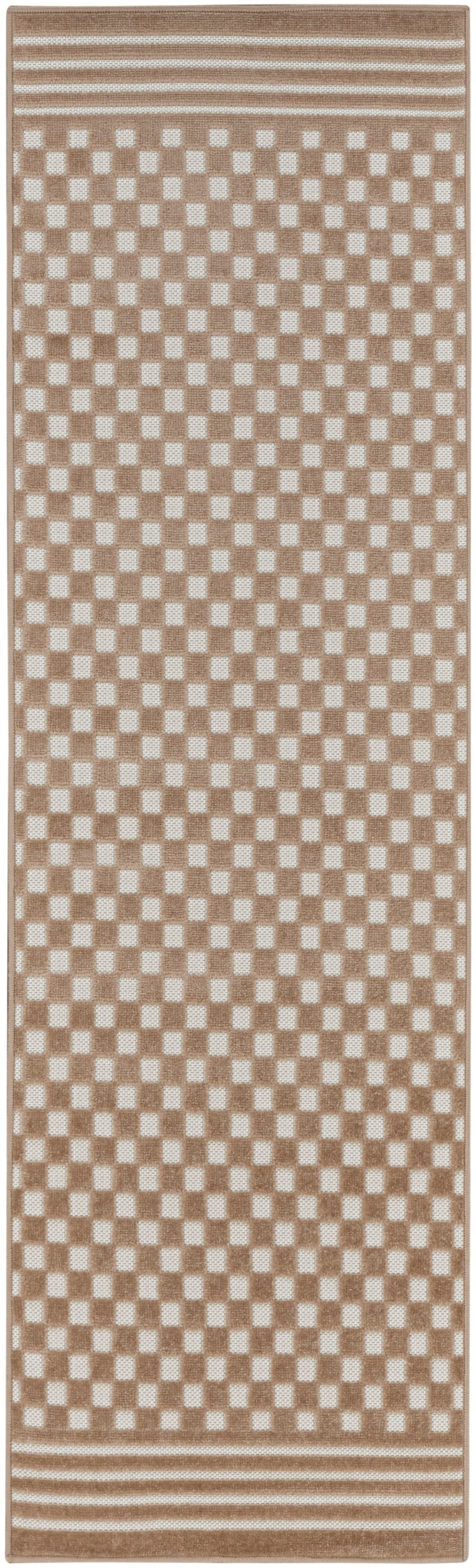 Nourison Home Care Free CAF02 Brown Contemporary Loom-woven Rug