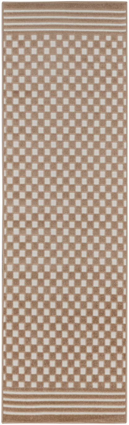 Nourison Home Care Free CAF02 Brown Contemporary Loom-woven Rug