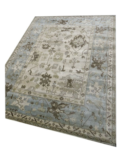 Artisan Emma Ivory Lt.Blue Traditional Knotted Rug - Rugs - Artisan - Atlanta Designer Rugs