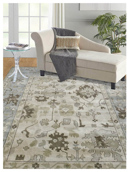 Artisan Emma Ivory Lt.Blue Traditional Knotted Rug - Rugs - Artisan - Atlanta Designer Rugs