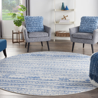 Nourison Home Whimsicle  Ivory Blue  Transitional