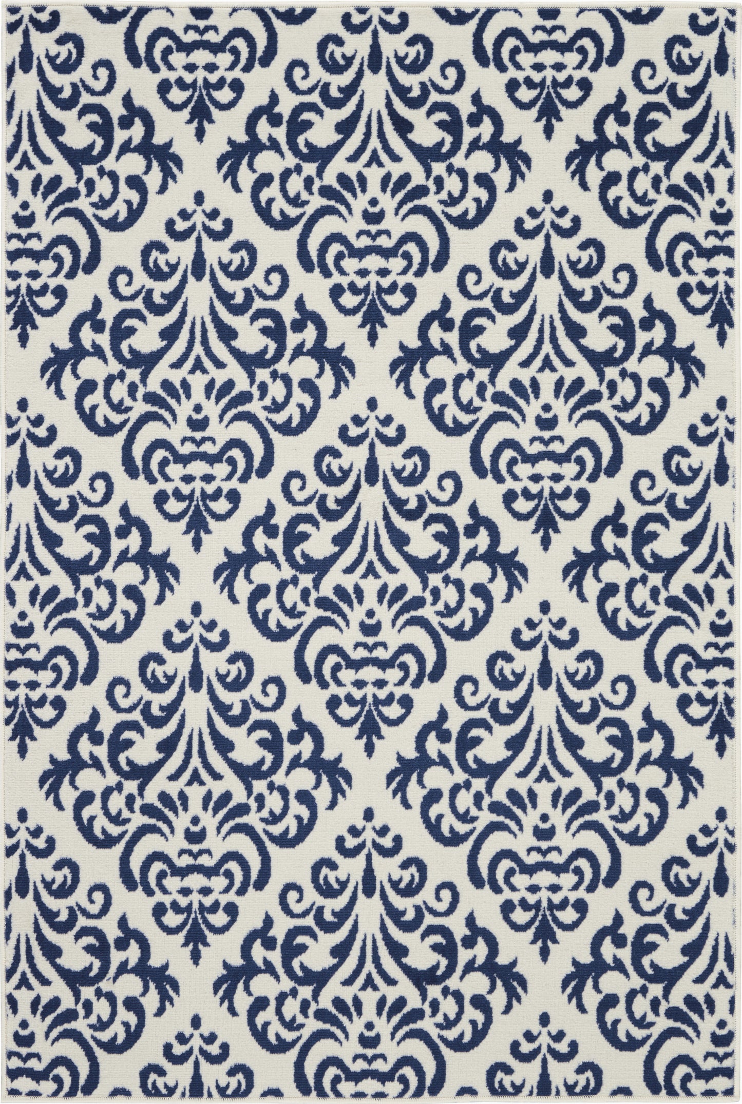Nourison Home Grafix GRF06 White Blue Transitional Power-loomed Rug
