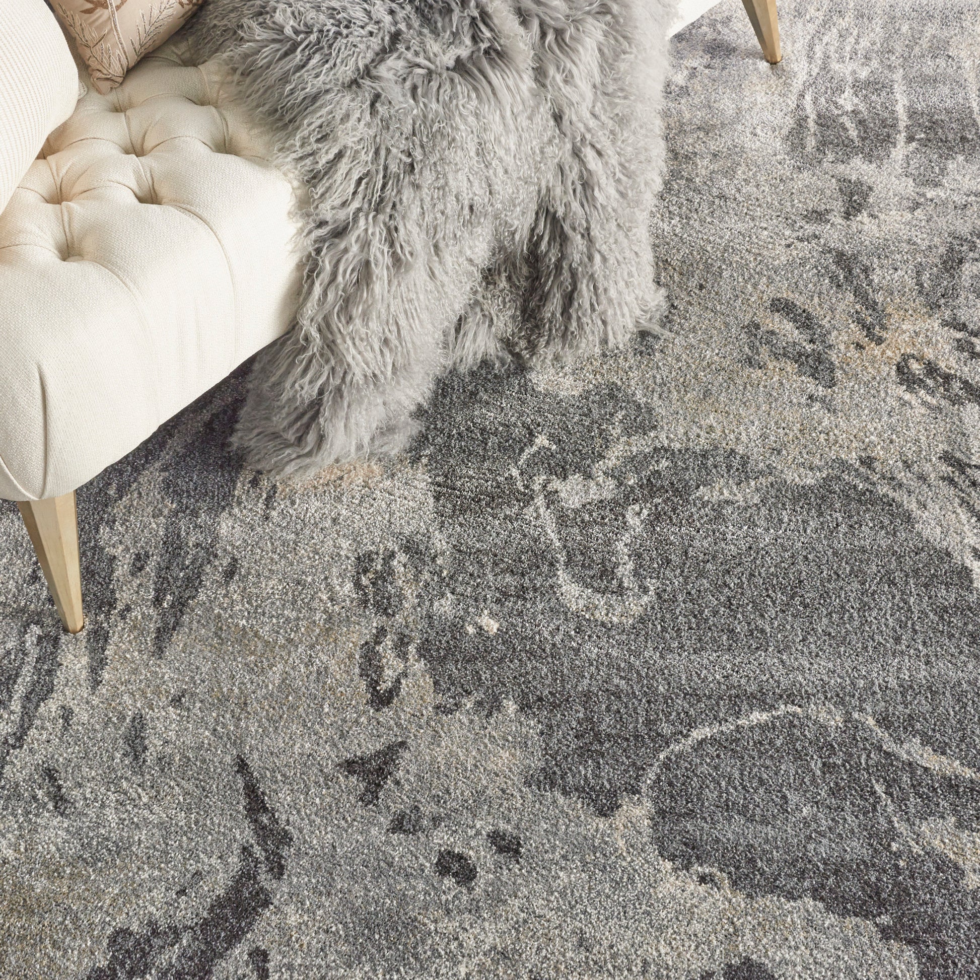Nourison Home Fusion  Beige Grey  Contemporary