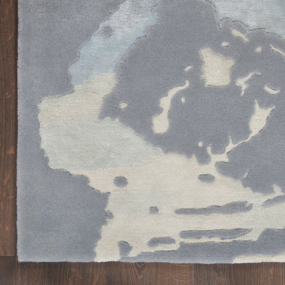Nourison Home Prismatic  Seafoam Silver  Contemporary