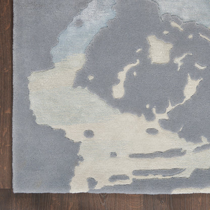 Nourison Home Prismatic  Seafoam Silver  Contemporary