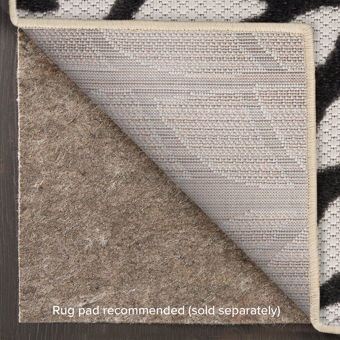 Nourison Home Aloha  Black White  Contemporary