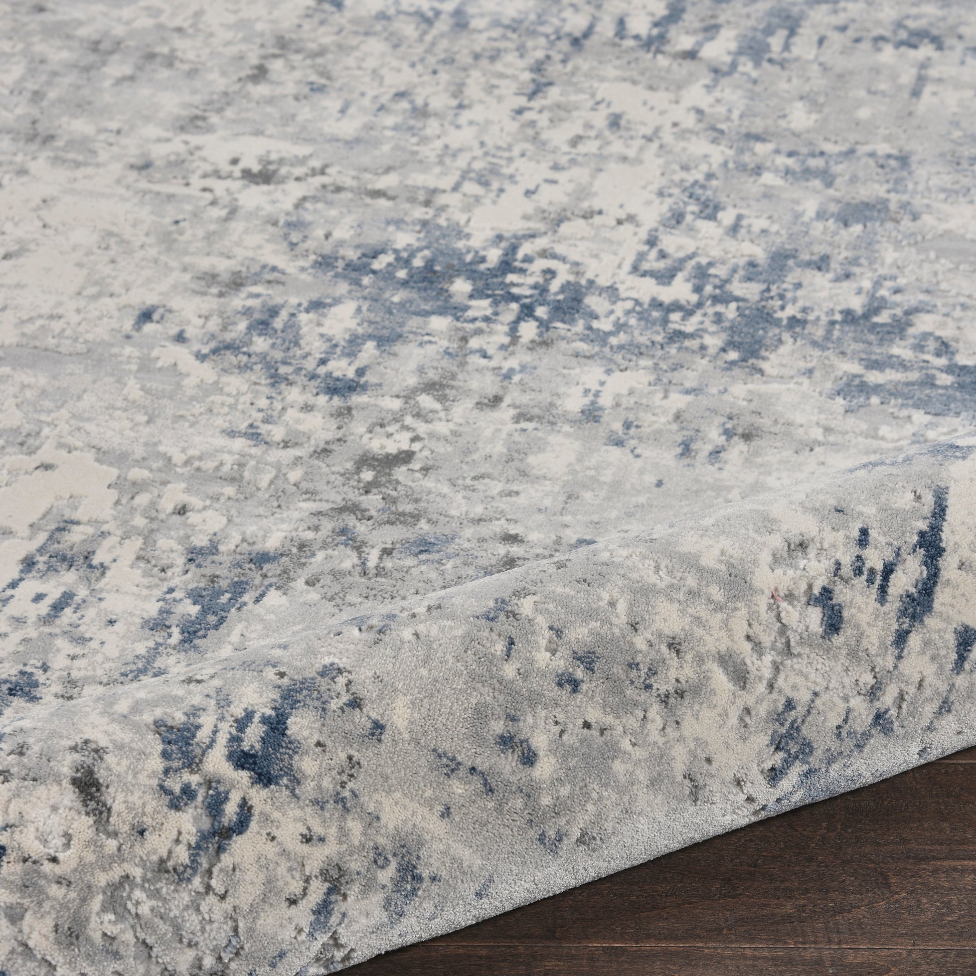 Nourison Home Rustic Textures  Ivory Grey Blue  Contemporary