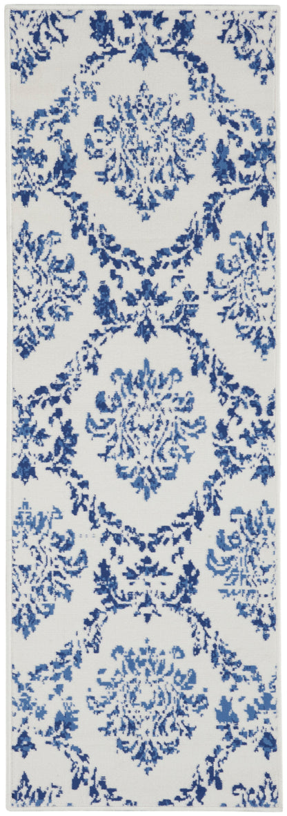 Nourison Home Whimsicle WHS01 Ivory Navy Contemporary Power-loomed Rug