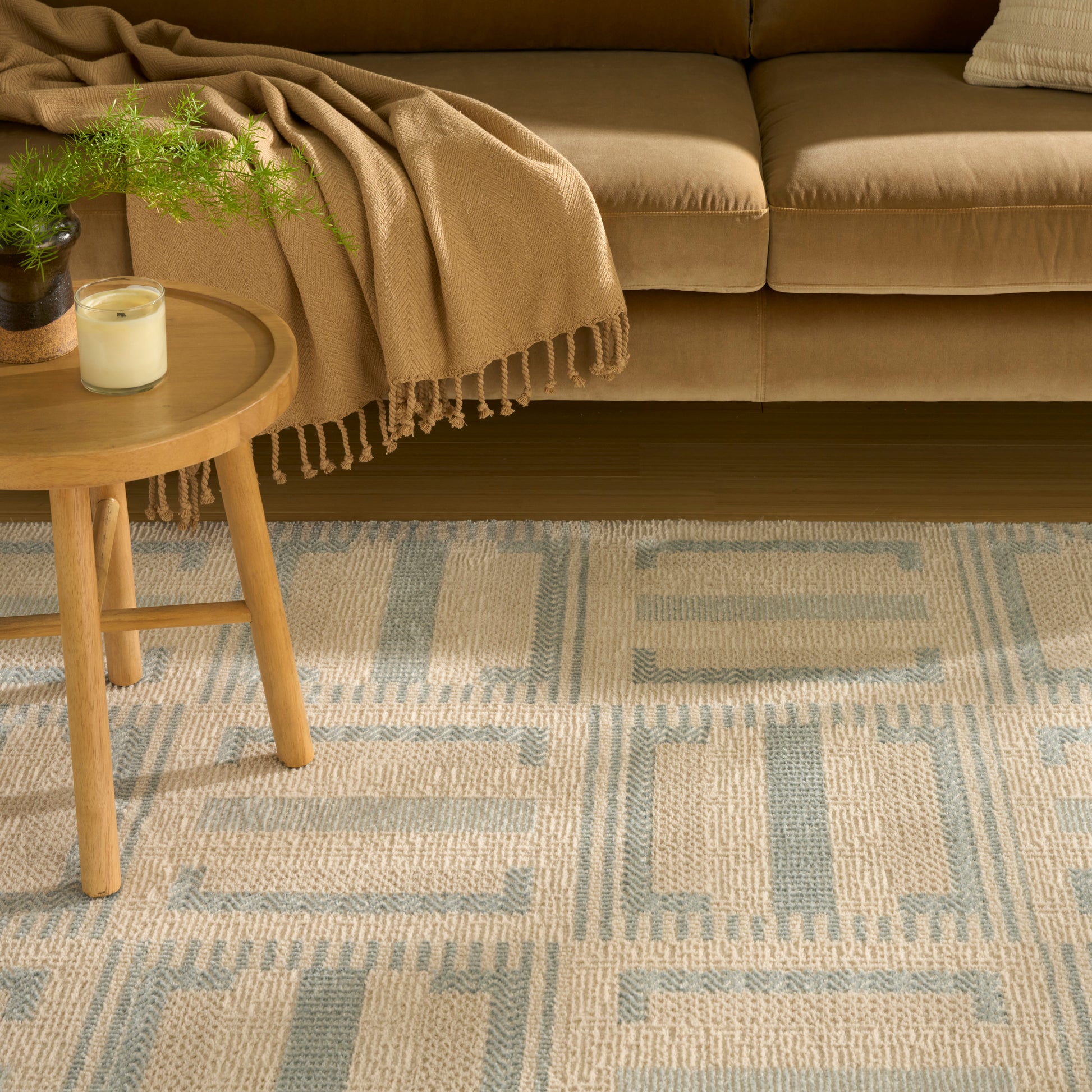 Nourison Home Nordic  Ivory Blue  Contemporary