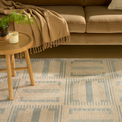 Nourison Home Nordic  Ivory Blue  Contemporary