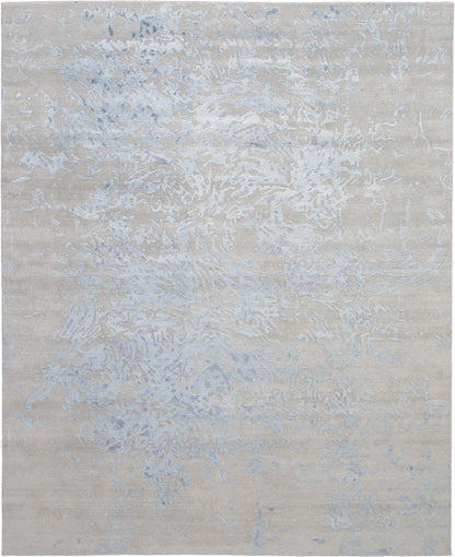 Nourison Home Silk Shadows SHA18 Grey Blue Contemporary Hand Knotted Rug