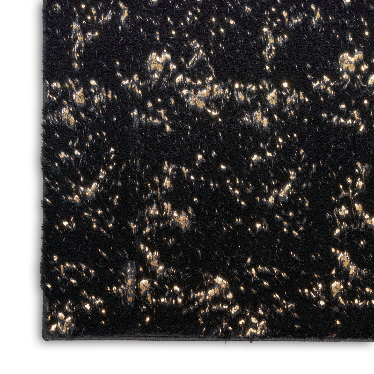 Nourison Home Cozy Shimmer  Black Gold  Contemporary