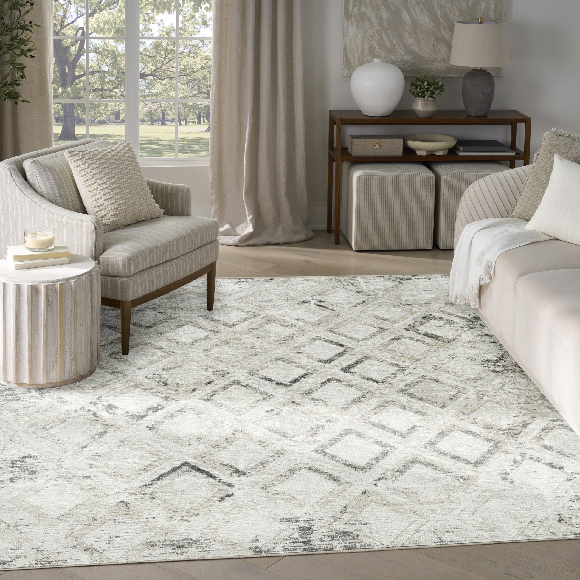 Nourison Home Dekor  Grey Charcoal  Contemporary