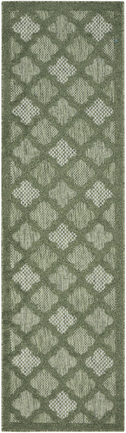 Nourison Home Easy Care NES01 Green Contemporary Flat Weave Rug