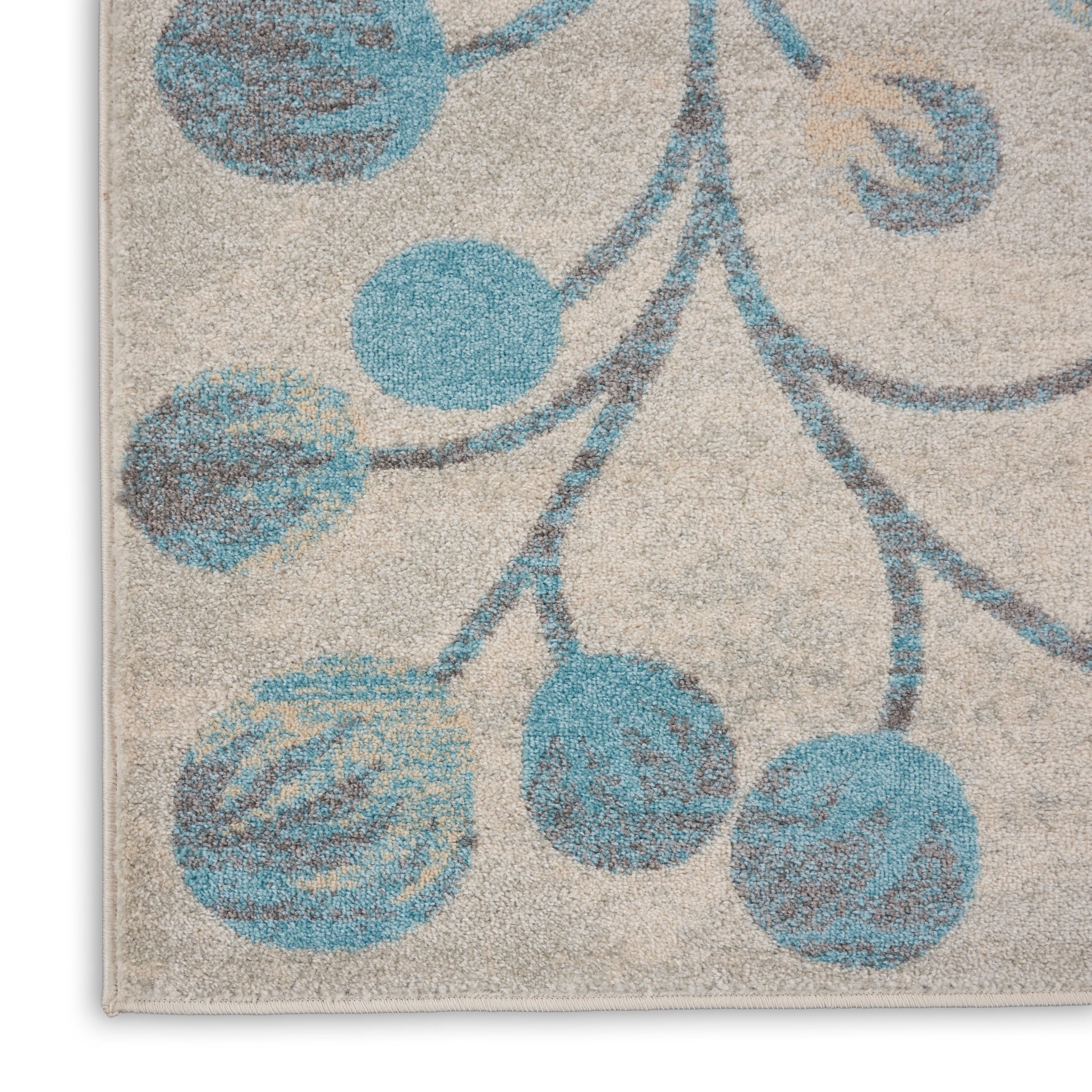Nourison Home Tranquil  Ivory Turquoise  Contemporary