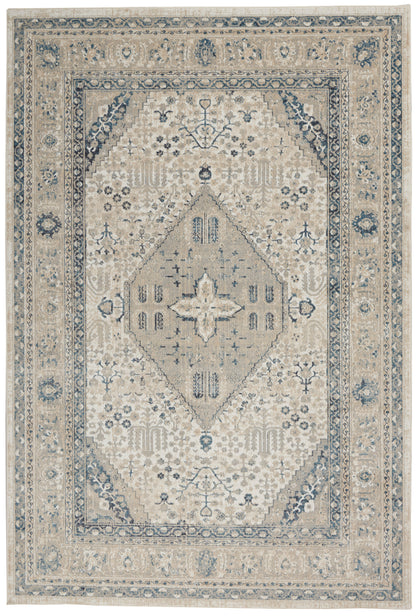 Nourison Home Malta  Ivory Grey  Traditional