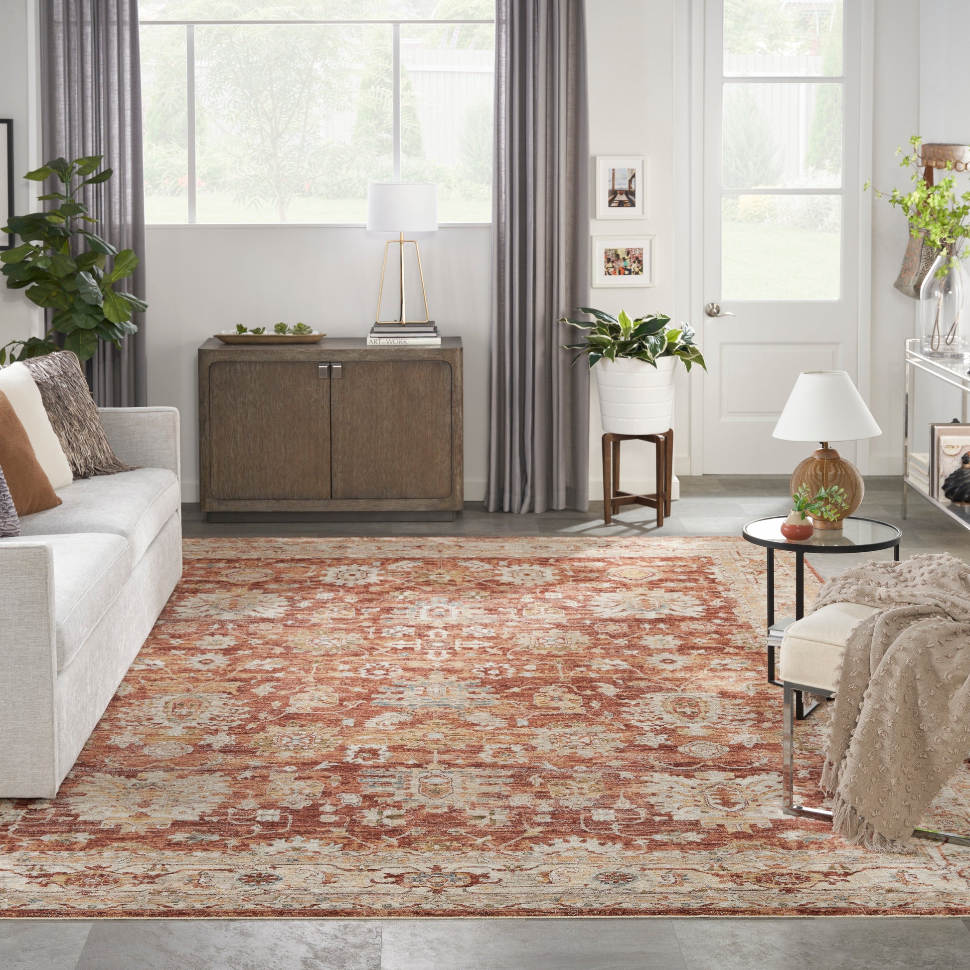 Nourison Home Sahar  Rust  Traditional