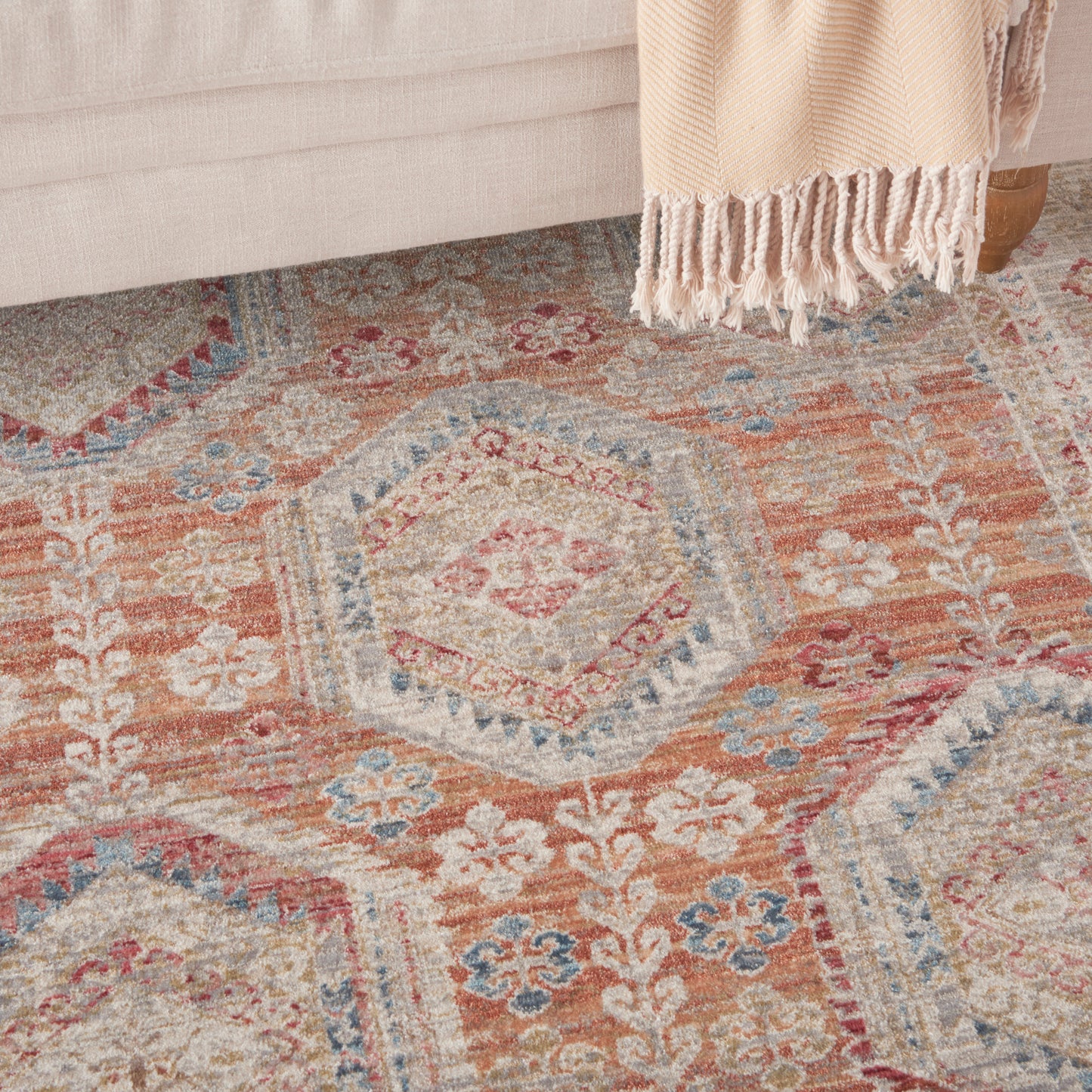 Nourison Home Homestead  Brick  Traditional