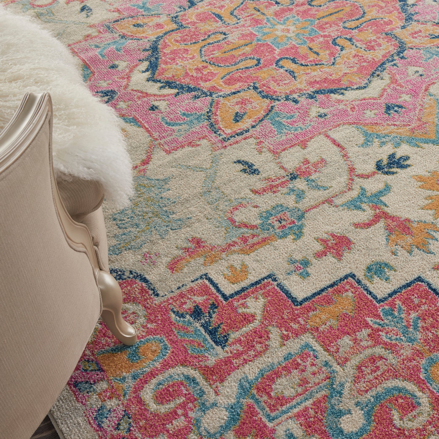 Nourison Home Passion  Ivory Pink  Transitional