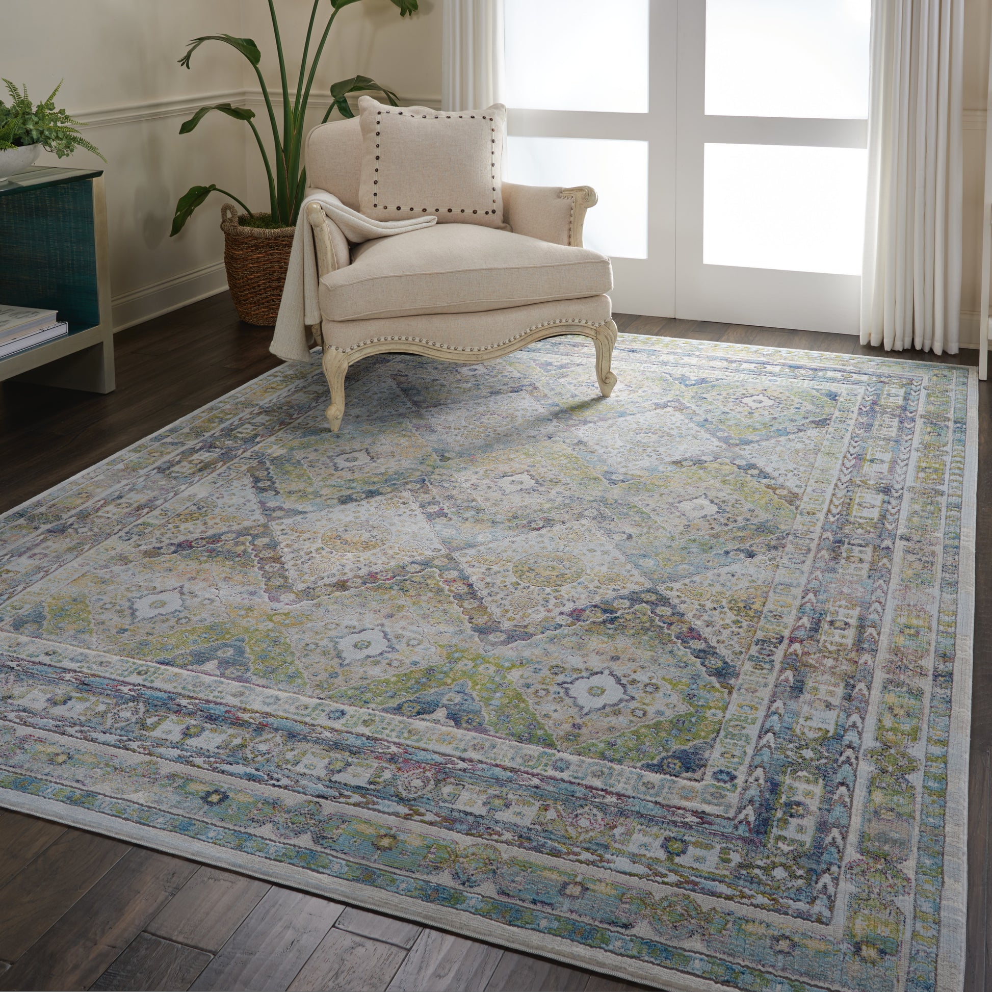Nourison Home Ankara Global  Blue Green  Traditional