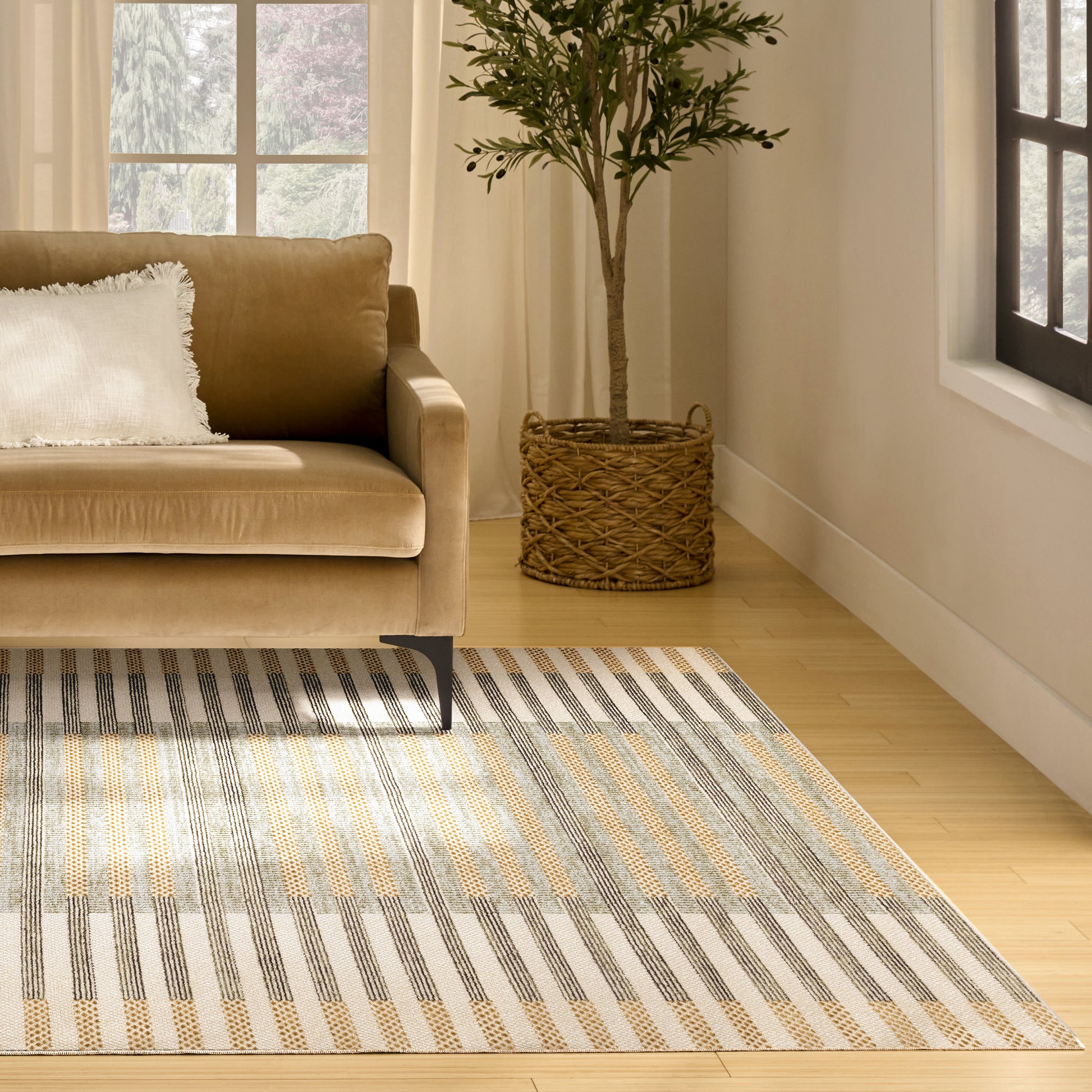 Nourison Home Nordic  Ivory Multicolor  Contemporary