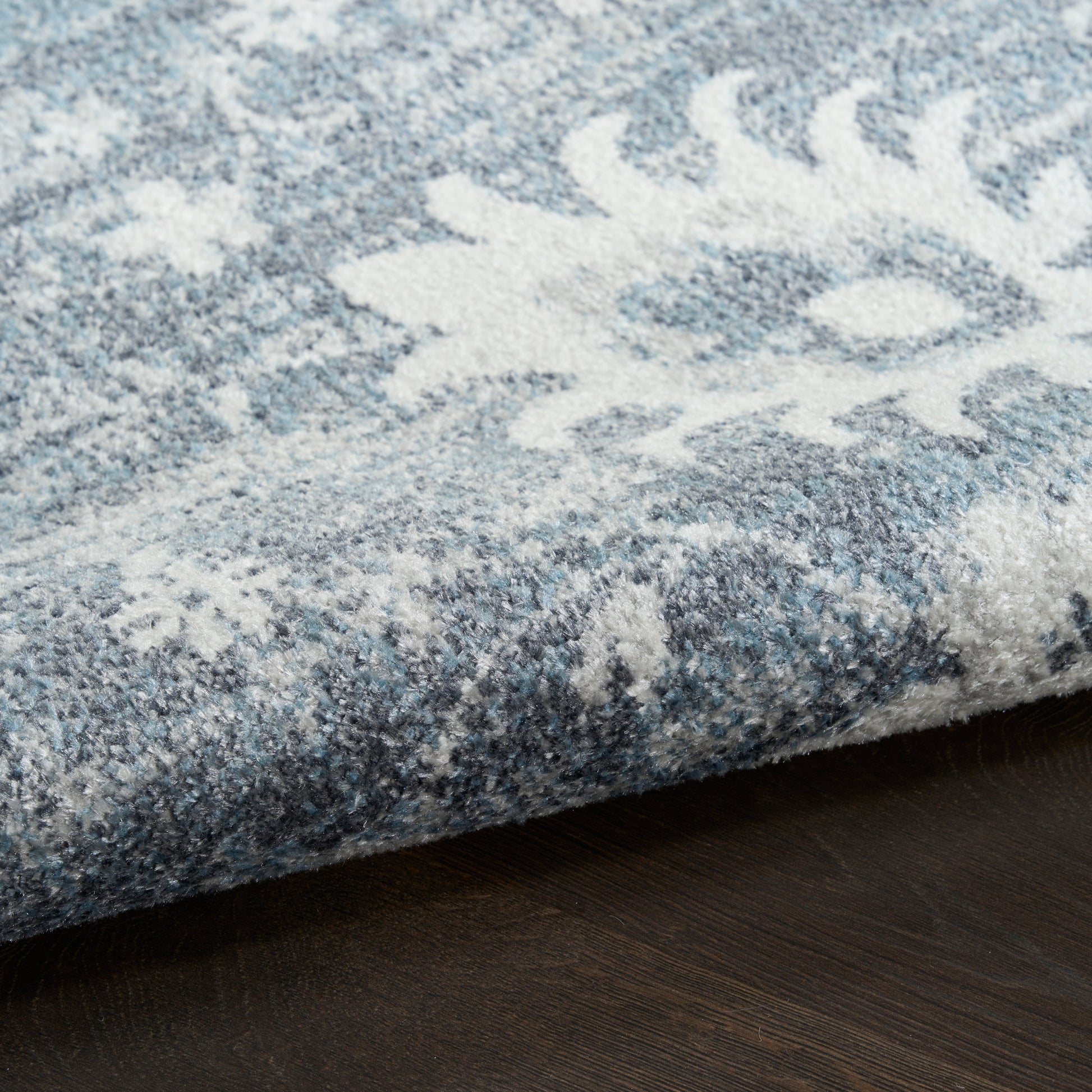 Nourison Home Astra Machine Washable  Denim  Traditional