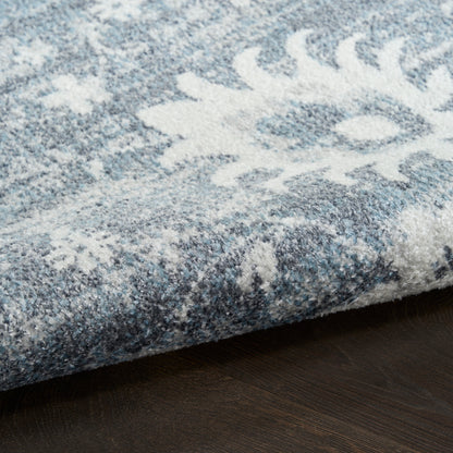 Nourison Home Astra Machine Washable  Denim  Traditional