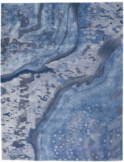 Nourison Home Prismatic PRS05 Blue Contemporary Hand Tufted Rug