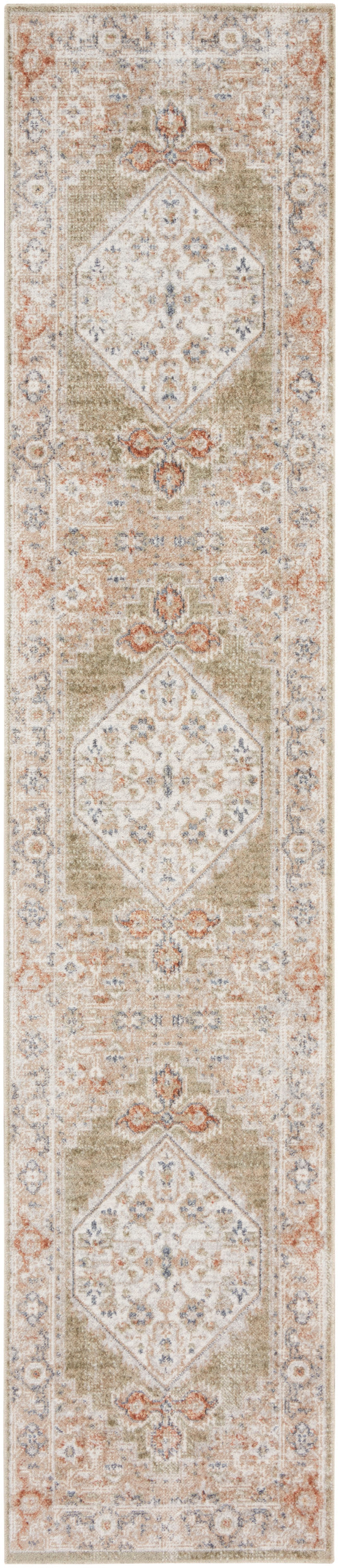 Nourison Home Astra Machine Washable ASW11 Sage Multi Traditional Power-loomed Rug